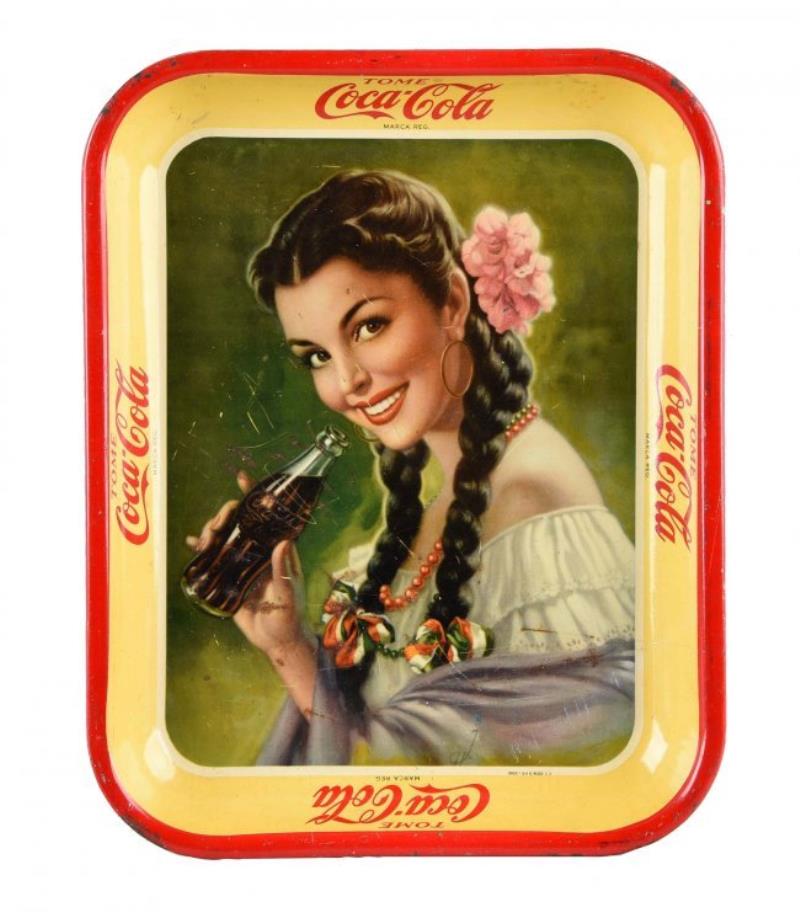1950's Mexican Coca - Cola Advertising Tray.