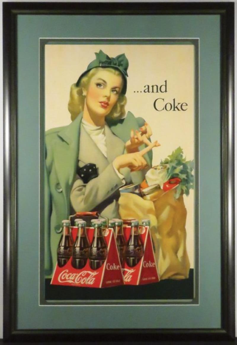 1930's Coca Cola Cardboard Sign