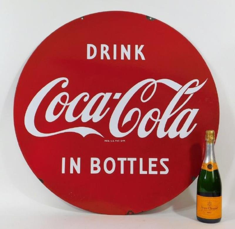LARGE Double Sided Coca-Cola DSP Advertising Sign