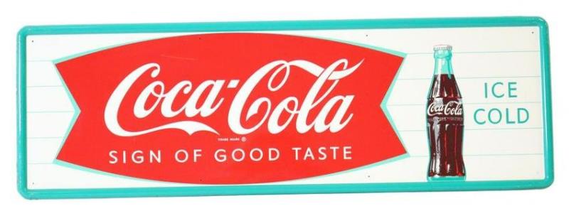 Ice Cold Coca-Cola Sign of Good Taste Tin Sign