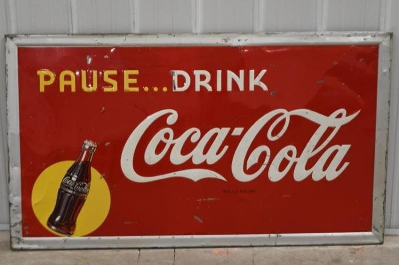 Large SST "Pause Drink Coca-Cola" Advertising Sign