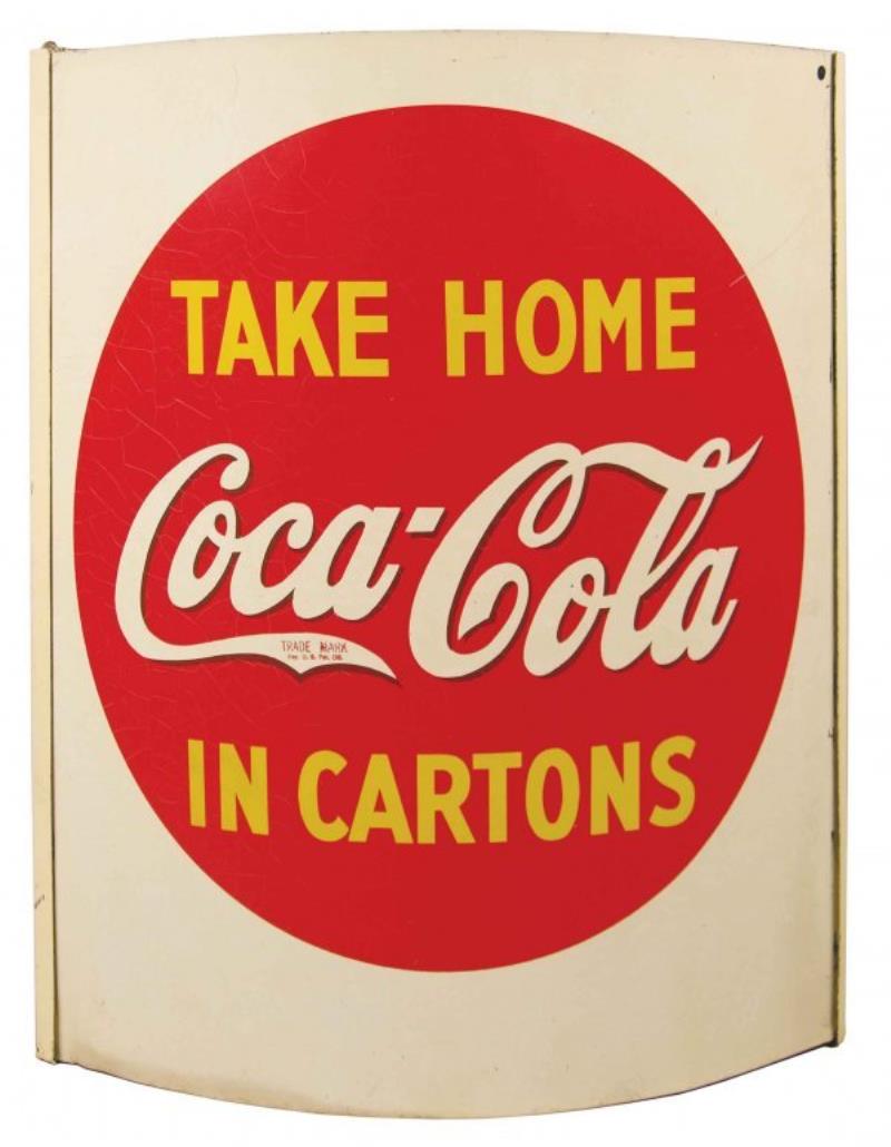 Coca Cola Advertising String Holder Two sided tin