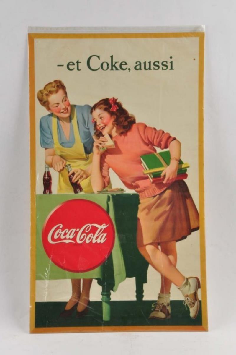 French Canadian Coca Cola Advertising Sign