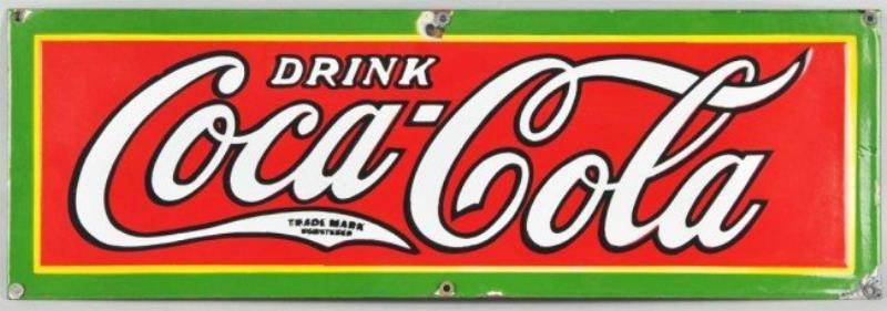 Porcelain Coca-Cola 5-Color Sign.