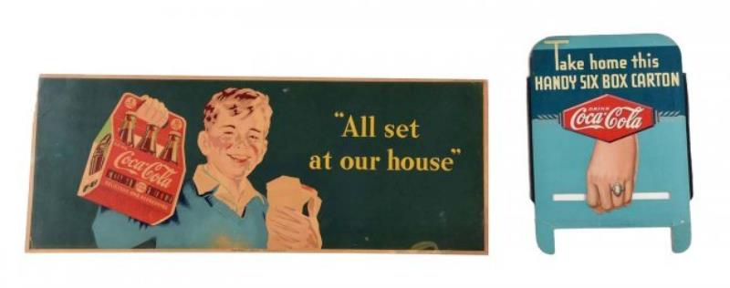 Coca-Cola Cardboard Sign & Diecut Topper.