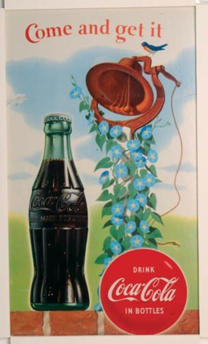 1954 Coca-Cola cardboard sign