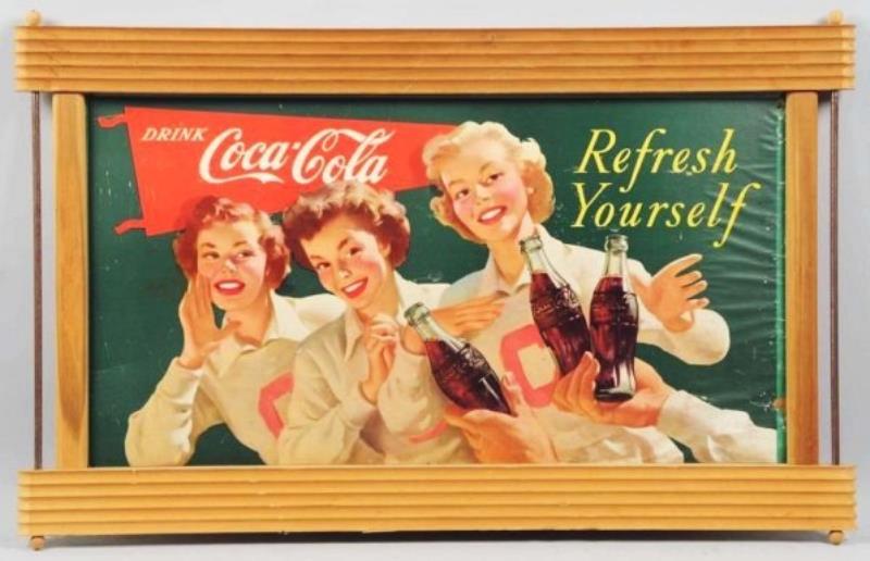 1953 2-Sided Coca-Cola Poster & New Frame.