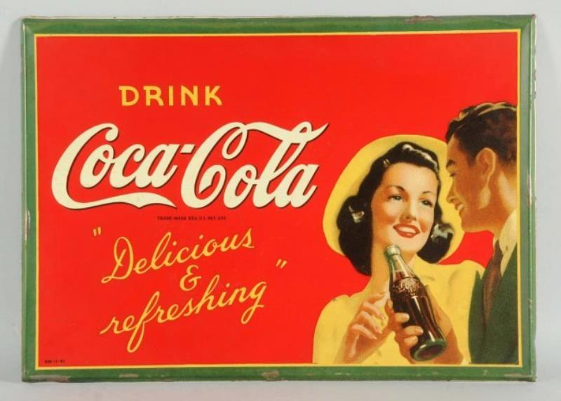1941 Coca-Cola Tin Sign.