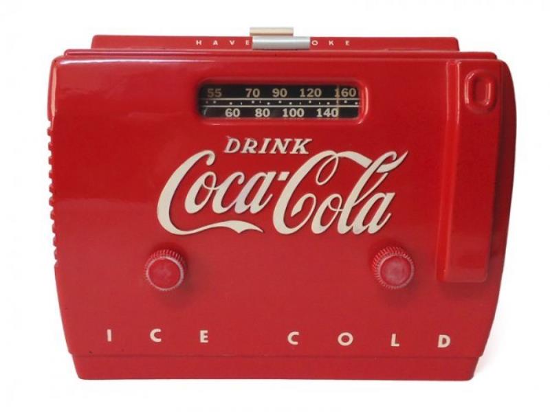 COCA-COLA COOLER RADIO 1950'S