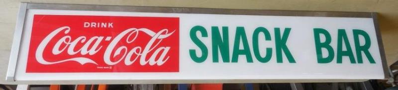 Coca-Cola Snack Bar Sign Double Side untested 12''H x