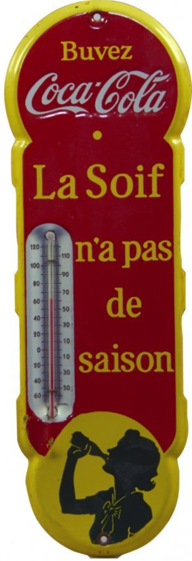 "Drink Coca Cola Thirst Knows No Season" French w/ Silh