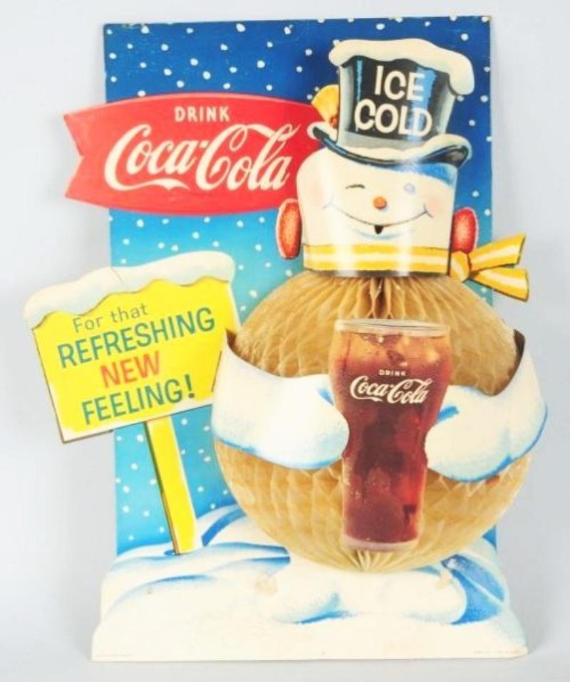 1960s Coca-Cola Cardboard Snowman Display