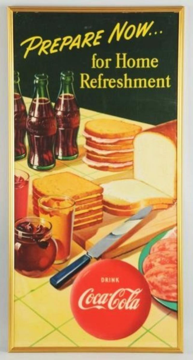 1950 Tall Coca-Cola Poster.
