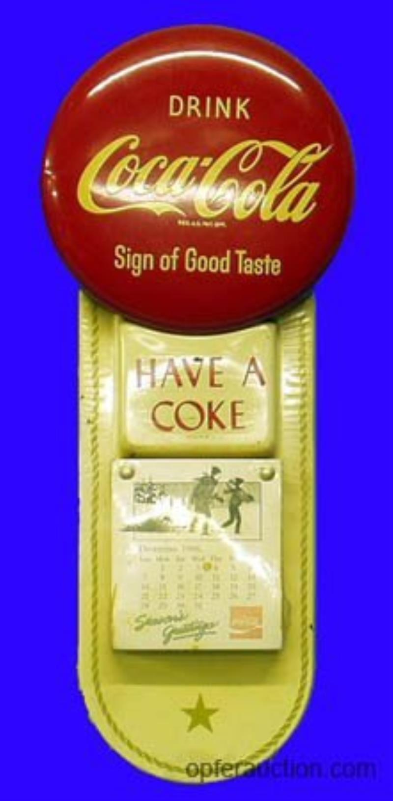 COCA-COLA BUTTON CALENDAR-
