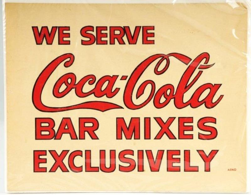 Handmade Cardboard Coca-Cola Sign