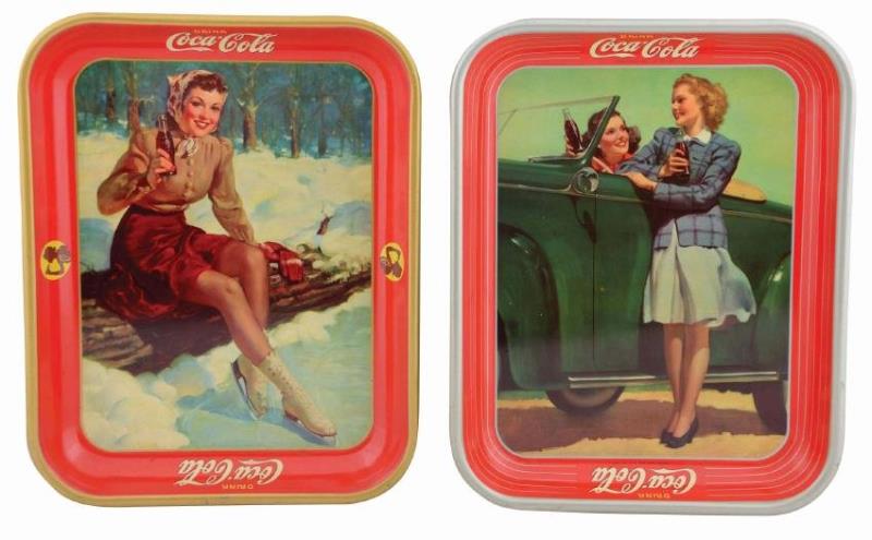 1941 & 1942 Tin Coca-Cola Trays.