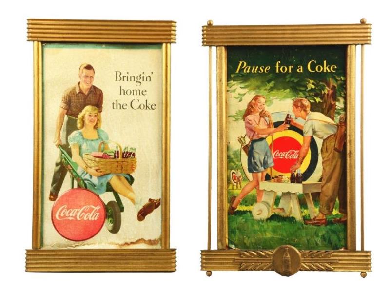 Coca-Cola Cardboard Advertising Signs.