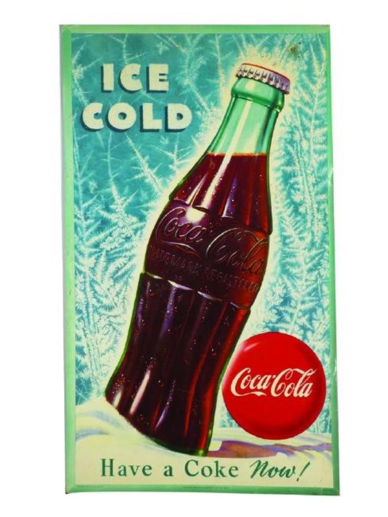 1951 Coca Cola Cardboard Two Sided Sign