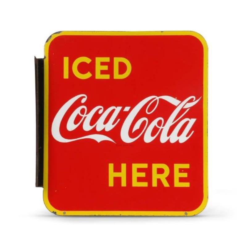 Coca-Cola Porcelain Flange Sign
