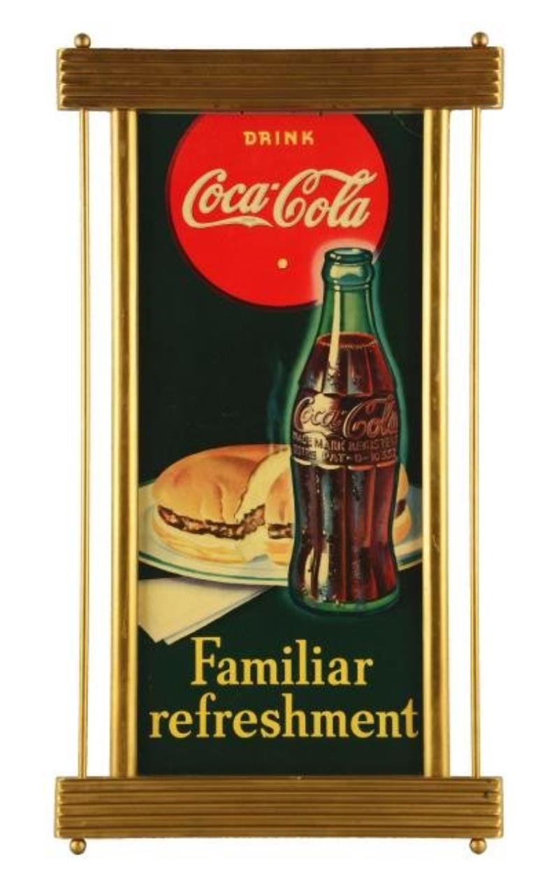 1940 Coca-Cola Cardboard Poster “Familiar