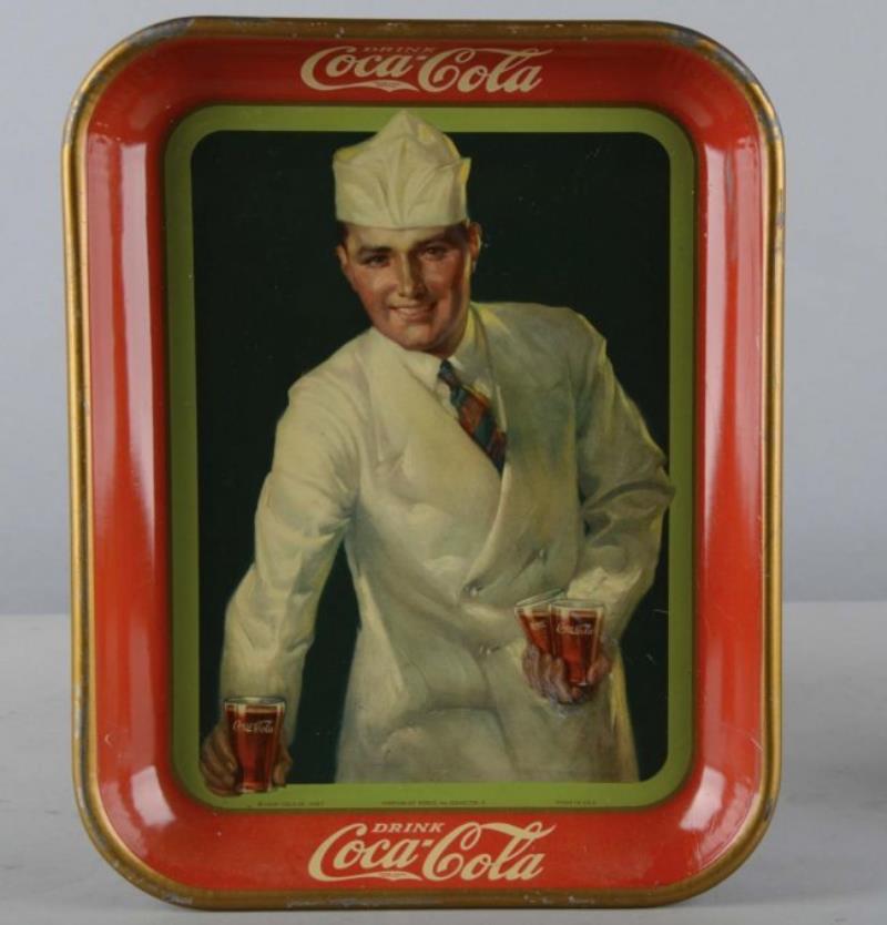 1927 Coca Cola Tin Serving Tray