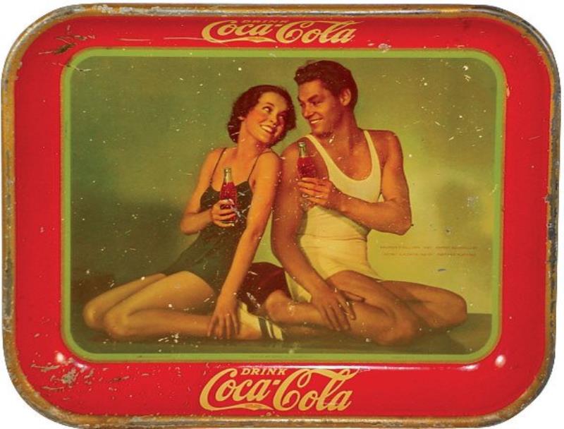 Coca-Cola serving tray, 1934 Maurine O'Sullivan &