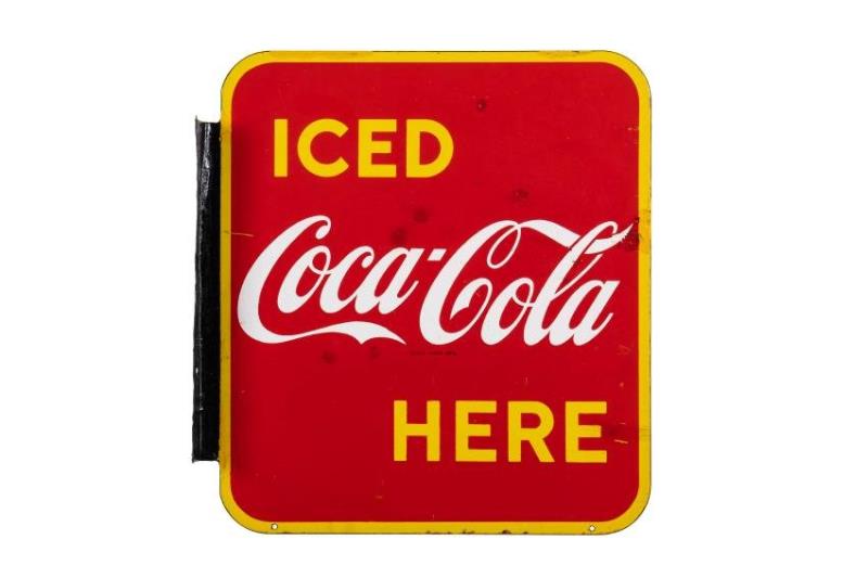 Coca Cola Porcelain Flange Sign