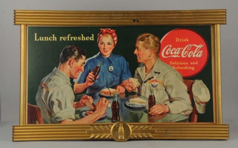 Coca-Cola "Lunch Refreshed" Cardboard Poster