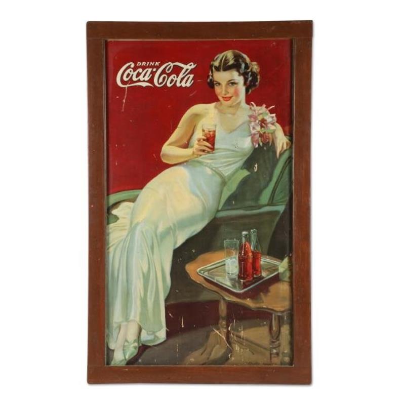 1936 Coca-Cola Cardboard Poster