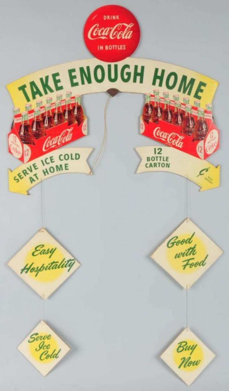 1954 Coca-Cola Cardboard Balancing Sign.