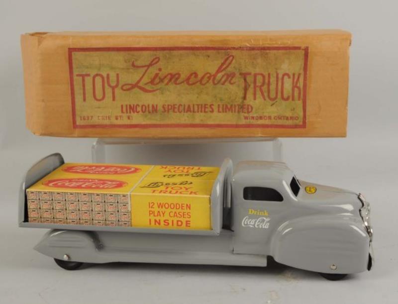 Reproduction Coca-Cola Lincoln Truck & Box.