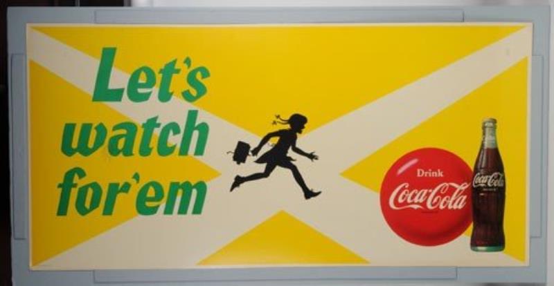 1950'S LARGE COCA-COLA CARDBOARD TRUCK POSTER