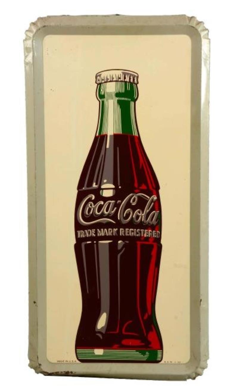 Coca-Cola Self Framed Tin Sign.