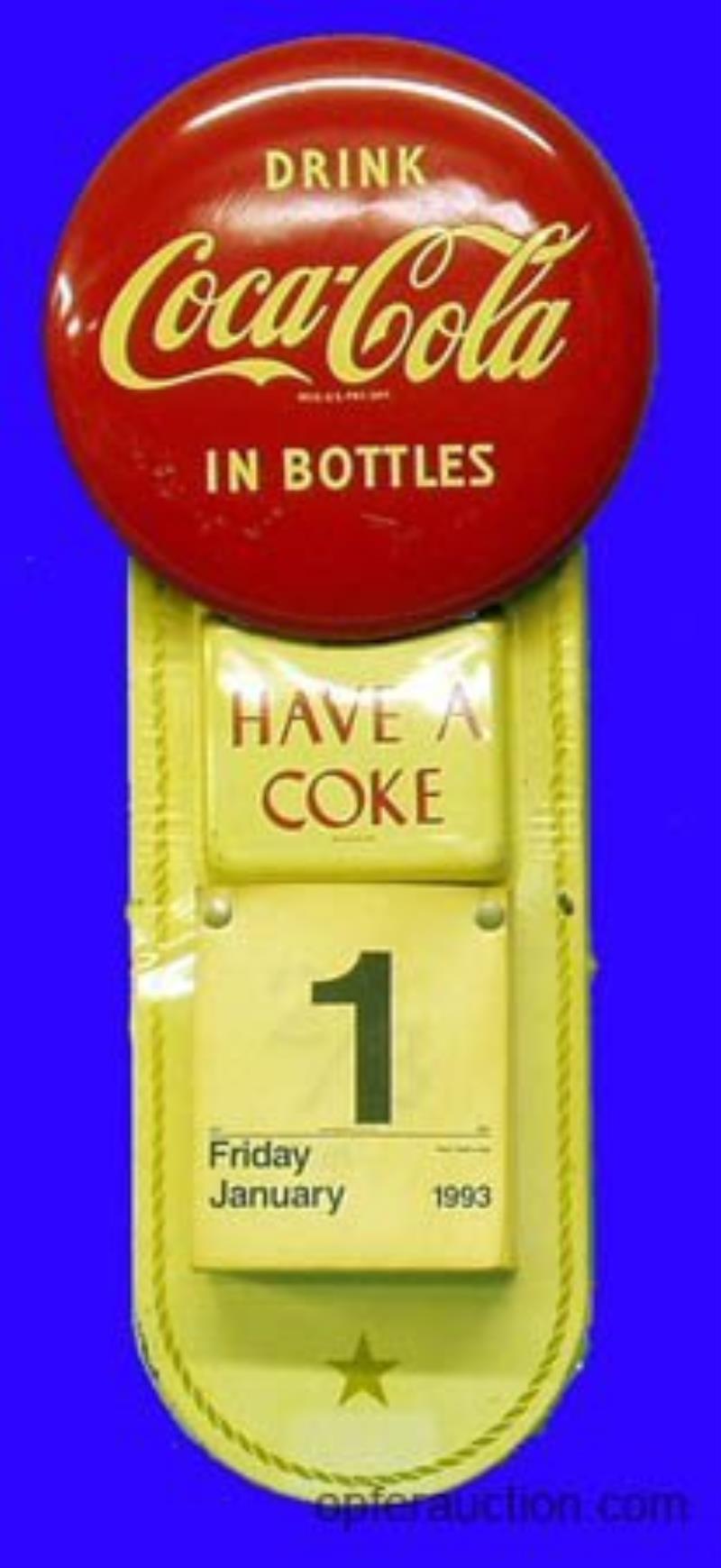 COCA-COLA BUTTOM CALENDAR-