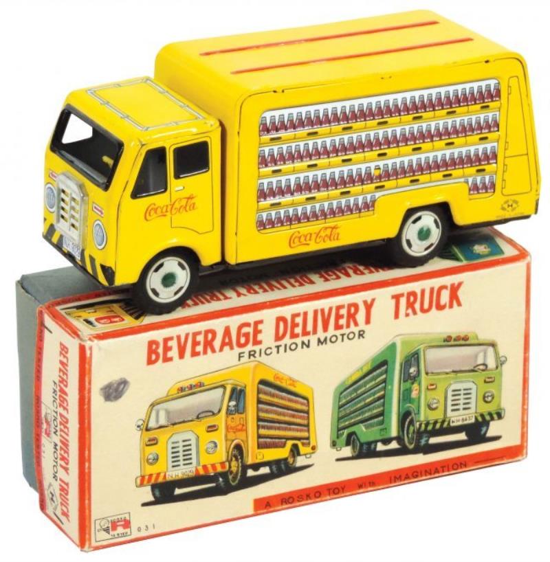 Coca-Cola Toy Beverage Delivery Truck w/Box, Japanese