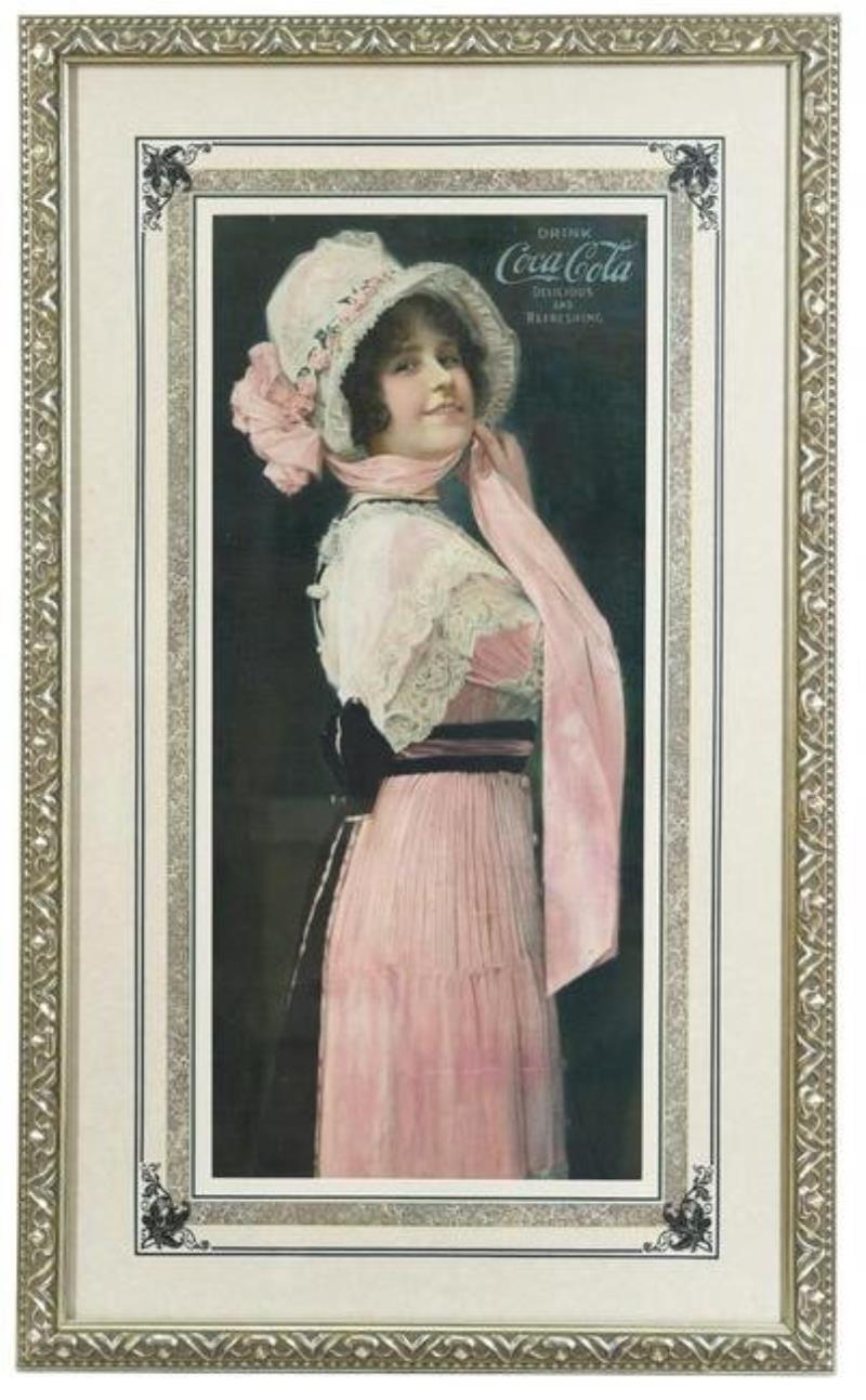 Coca-Cola "Betty" Standing Print on Oil Cloth