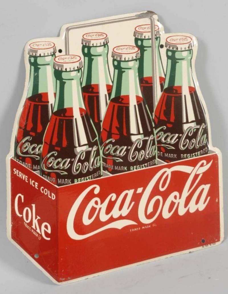 Coca-Cola 6-Pack Die Cut Tin Sign