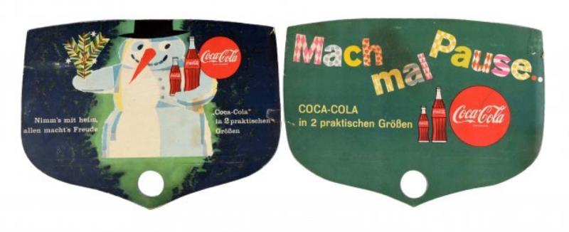 German Coca - Cola Diecut Cardboard Bottle