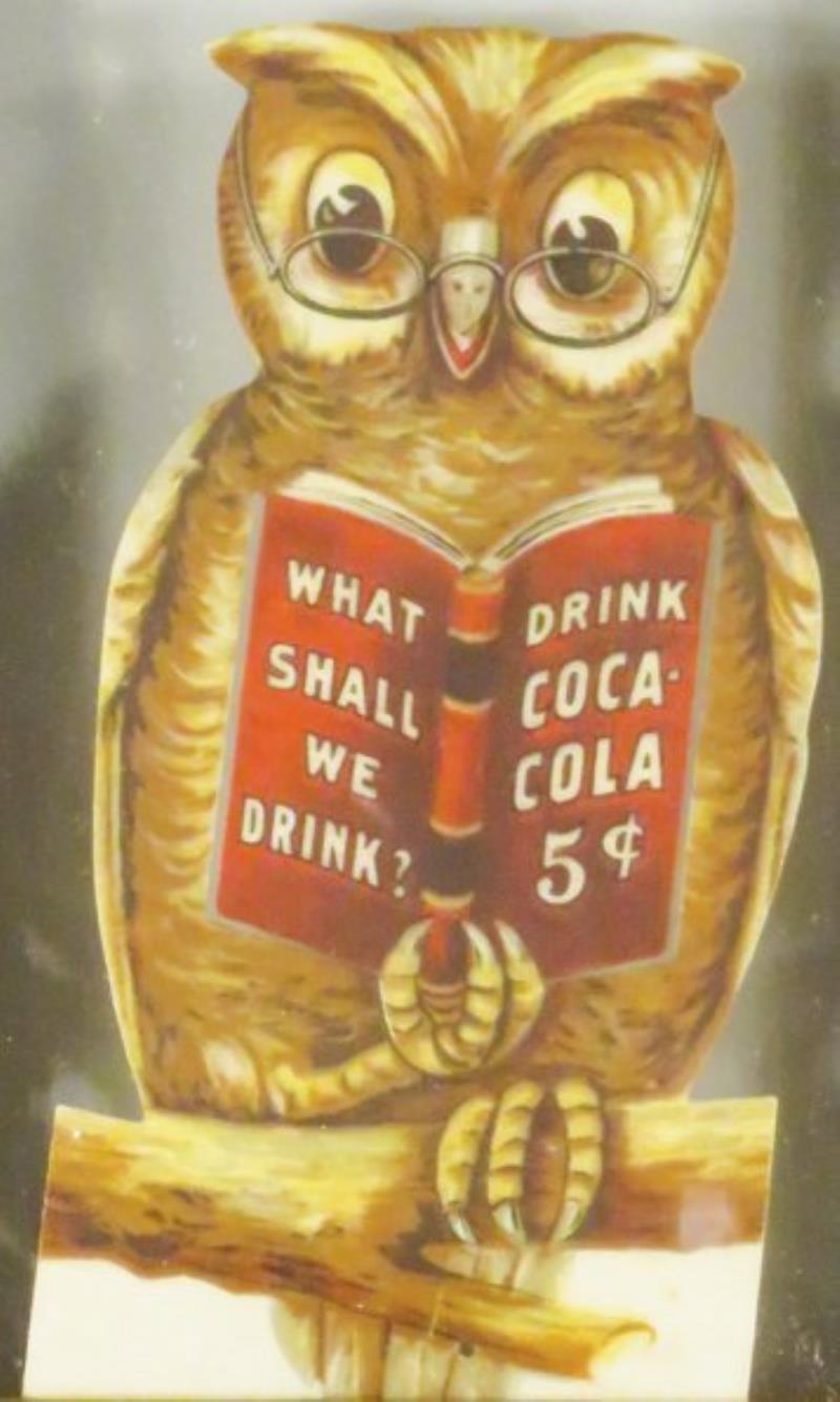 1906 Coca Cola Celluloid Owl Book Mark