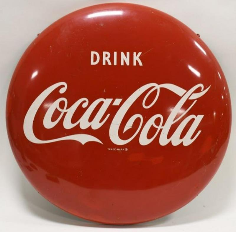 24" SST Coca-Cola Button Convex Adv Sign