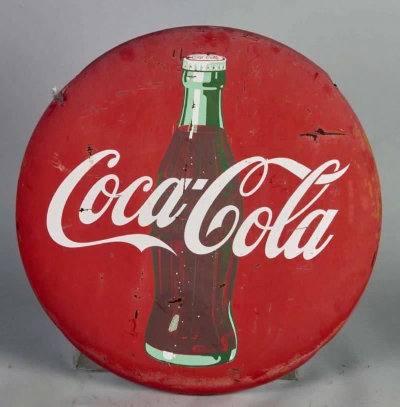 Coca Cola Round Disc Icon Tin Sign