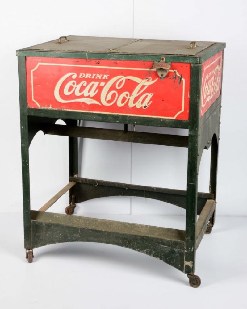 Small Coca-Cola Cooler On Wheels Value & Price Guide