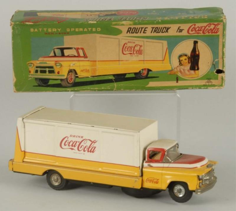 Japanese Tin Battery Operated Coca-Cola Truck