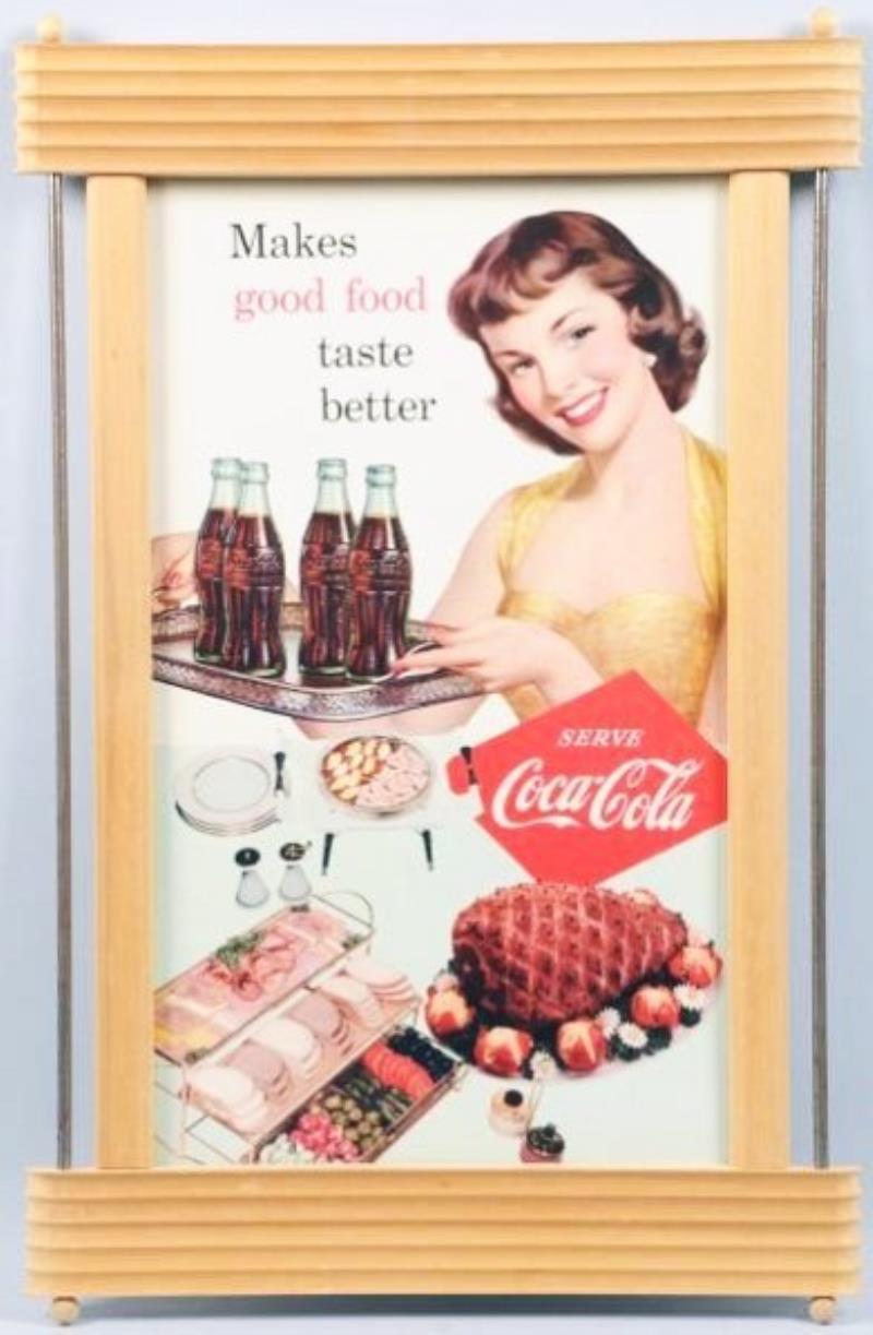 1957 Coca-Cola 2-Sided Poster & New Frame