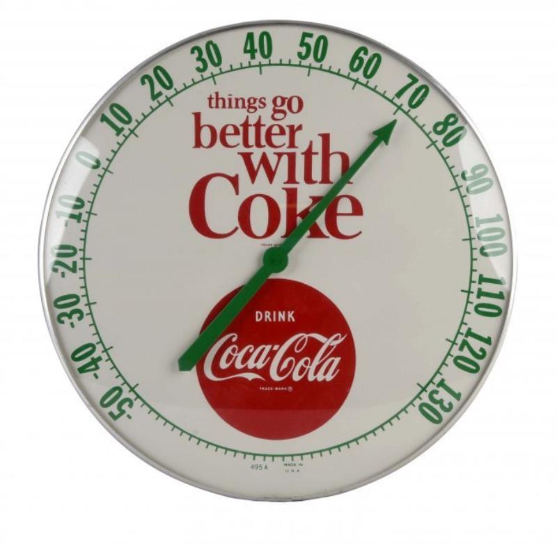 1960's Coca-Cola Advertising Thermometer