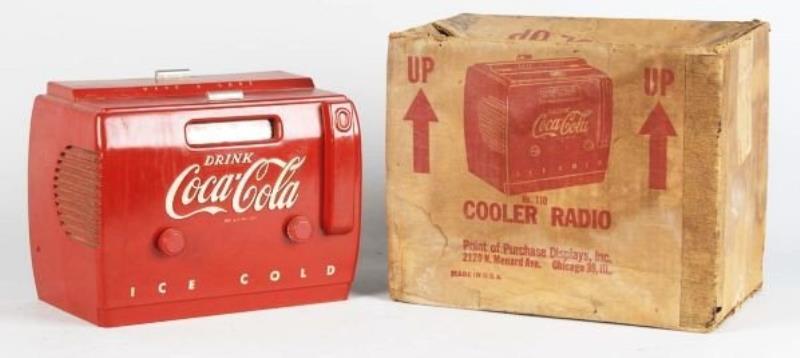 1950s Coca-Cola Cooler Radio with Box