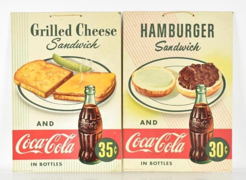 Group of 2 Vintage Coca Cola Advertising Cardboard