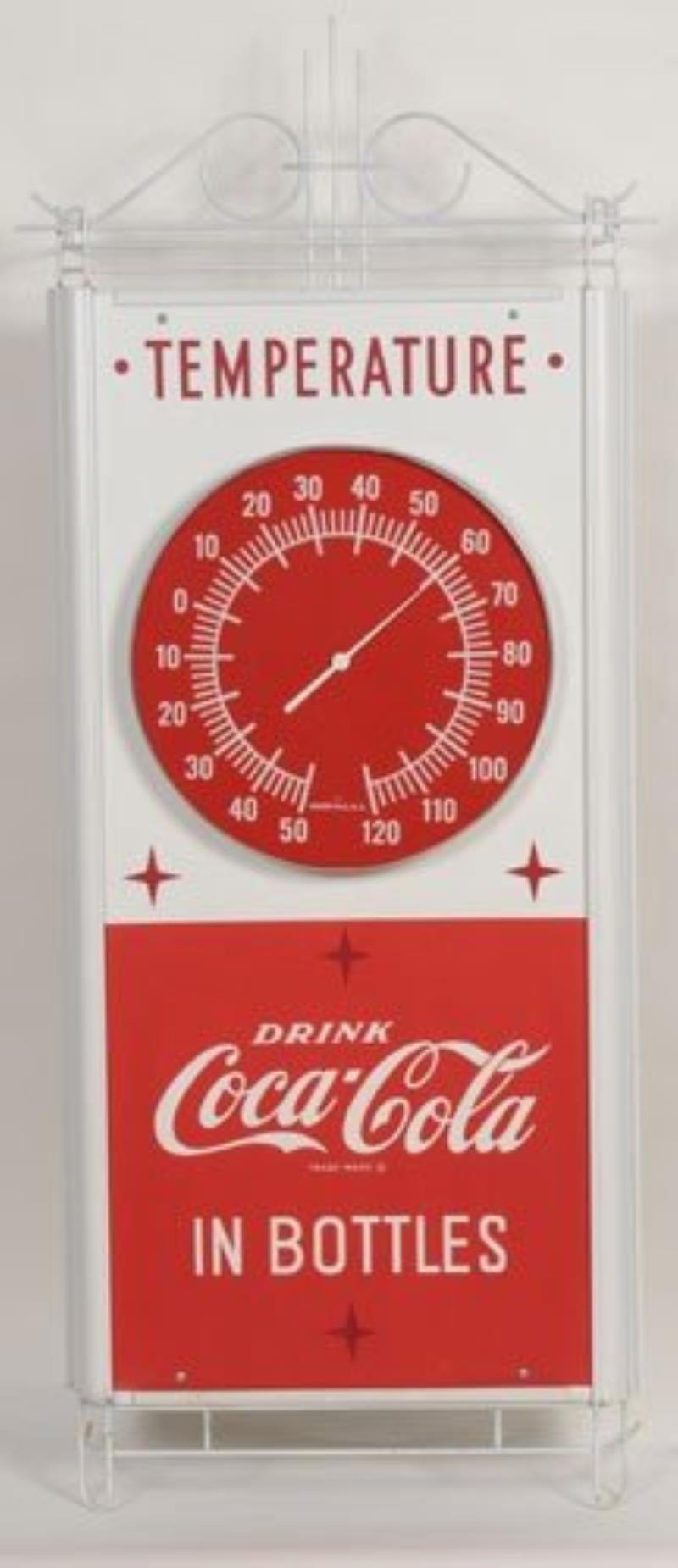 1950'S COCA-COLA LARGE THERMOMETER/SIGN