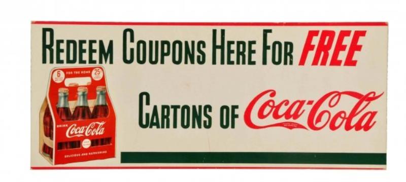Late 1930's Coca - Cola Cardboard Sign