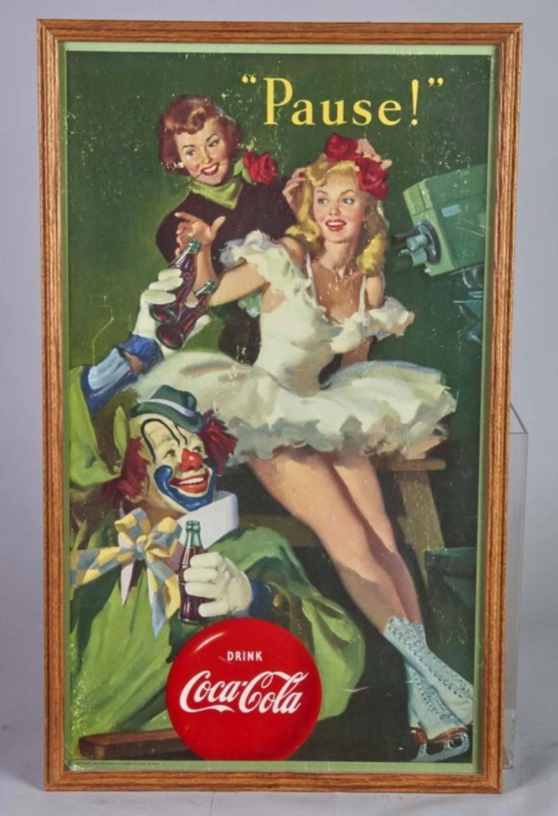 2-side Coca Cola Cardboard Litho Advertising Sign Value & Price Guide